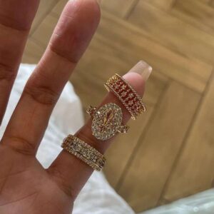 Statement Oversized Gold Chain Ring